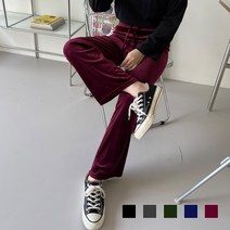 체시퍼 벨벳 스판 와이드 통바지 SD-221078