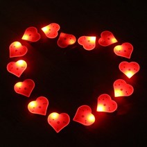 바보사랑 LED 플래시라이트 뱃지 (하트) 25개한팩.파티해