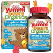 멀티비타민 Yummi Bears Organics Complete Multi Vitamin and Mineral Supplement Gummy Vitamins for Kids 9