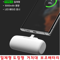 스마트폰 핸드폰 휴대폰 5G폰 폴더블폰 스마트기기 디지털기기 보조배터리 5000mAh 갤럭시 LG 아이폰 오포, 선택1번C타입-화이트