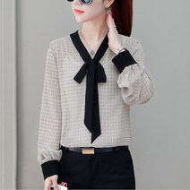 SAMARA 봄간절기 여성 블라우스 쉬폰 리본 A5 27