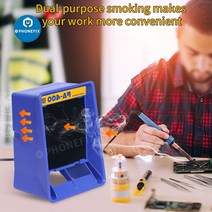 우주직구 FA-400 솔더 철 연기 흡수기 BGA 재 작업 ESD Fume 추출기 활성 탄소 필터 스폰지와 흡연 악기, [01] 110V, [03] UK PLUG