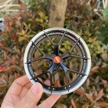 BBS 알루미늄 자동차 휠 장식 1/5 합금 허브 모델 금속 단조 창의적인 선물 컬렉션 4 인치, [02] 04 LM (silvery)