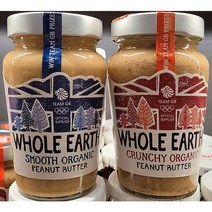 WHOLE EARTH 훌얼스 유기농 땅콩버터 340g (영국) / 피넛버터 / 스무스 크런치 2종 택1, 2.크런치