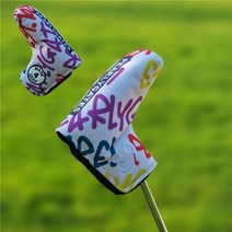 Pearly Gates-스마일 골프 클럽 퍼터 캡 커버 볼 헤드 보호 Pu 스트레이트 스트립 푸시 커버 목재용 1 개, 06 7