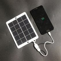 태양광발전 태양광센서등 태양광모듈 태양열충전기유니버설 여행 등산 캠핑 야외 USB 태양 전지 패널 충전, 01 WHITE