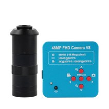 1080p 60fps 2k 4800w 48mp hdmi usb 16g tf 산업용 전자 디지털 비디오 현미경 카메라 돋보기 전화 pcb 수리, 갈색