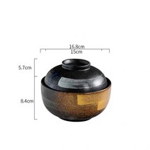 일본밥그릇 세라믹 디저트 스튜 냄비 크리에이티브 국수 수프라면 가정용 뚜껑 식기 세트, 2.6.5 inch B
