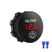자동차 계기판 자동차 보트 마린에 대 한 디지털 터치 디스플레이 패널 12V LED 전압계 방수 게이지 미터, [02] Red Touch
