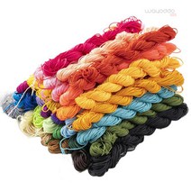 와요또 1mm 1.5mm 폴리 매듭 팔찌 끈 매28컬러 수공예 끈팔찌, 1mm(23m), 1.버건디