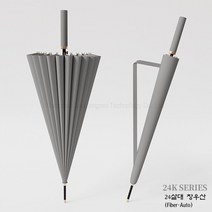 24K 완전 자동 장우산 폴리에스터 100% 폰지 원단 전착 중봉 FRP살대