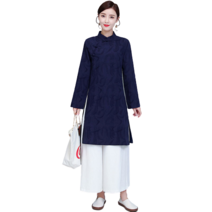 칠나무 여성 스님 긴팔 승복 절복 운동복 계량한복 공연복 투피스