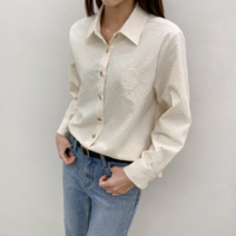 브이와이 여성 마크 필기체 포인트 남방 크로쉐 남방