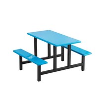 야외 매점 테이블 일체형 벤치 편의점 펜션, 스테인레스 브라켓 벤치 4인