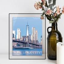 가벼운 벽걸이 액자 A3, 실버, (와이어줄)가로형, 출력물포함