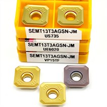 금속 선반 부품 가공 SEMT13T3 US735 UE6020 VP15TF 엔드 밀링 커터 카바이드 터닝 10 피스, 02 SEMT13T3AGSN UE6020