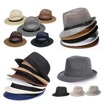 남자 바캉스 밀짚 모자 페도라 중절모 여름 휴가용 통풍 메쉬