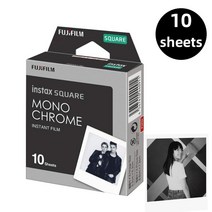 새로운 정품 Fujifilm Instax Square White Edge Black 필름 (10-40 pcs) for SQ10 SQ6 인스턴트 카메라 공, 02 Square Monochrome