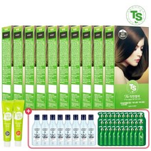 TS 더착한염색 튜브타입 120g x 10개 + 라퍼퓸 샴푸 100g*8+골드플러스6g*30, 5호 자연흑갈색 5개
