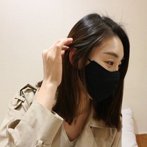 [겨울한정 가격파괴!]퀄리티 좋은 마스크 입체형 필터교체형 면마스크-블랙 자체제작 80수안감