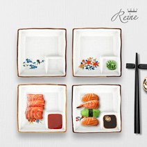 헨느 야마고 정사각 회접시 4P, 상세설명 참조, 04 헨느 야마고 정사각 회접시 4P-금색