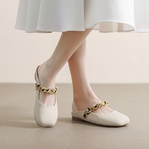 딜라이 여성 여름 플랫 블로퍼 플랫샌들 뮬 슬리퍼