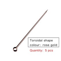 바소울 칵테일 픽 304 스테인레스 스틸 과일 마티니 장식 다양한 모양 음식 포크 스틱, 09 toroidal copper