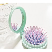 스튜디오박스 포토 미니스튜디오 소프트박스 촬영 휴대용 미니 둥근 머리 빗 거울 포켓 소형 여행 마사지, 13 Blue