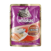 위스카스 고양이먹이 주식 고등어 연어 80g 개냥이, 저렴한닷컴 1, 저렴한닷컴 본상품선택