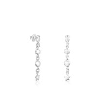[TOUS]Long Silver Mini Icons motifs Earrings/귀걸이/018173530