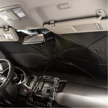 차바치 차량용 우산형 햇빛가리개 대형, 블랙, 2개