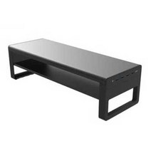 높은 모니터 받침 USB 선반 스탠드 사무실 데스크, 1단+무선충전+1개USB3.0+3개USB2.0