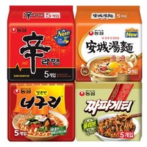 농심 신라면+안성탕면+너구리+짜파게티 20개입, 20입