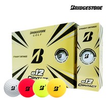 브리지스톤 2022 e12 컨택B 3피스 골프공/석교상사정품, 화이트, 12구