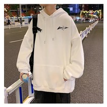 호록 한국판 아메리칸 스트리트 빈티지 맨투맨 남녀 가을 겨울 맨투맨 루즈핏 프린팅 후드 긴팔 코트