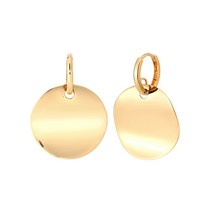 [비앤비골드]14K18K 웨이브 라운드 원터치 귀걸이 대 PNE36123