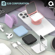 알파 레인보우 미러 그립 톡 스마트톡 거치대 거울 핑거 그립 홀더 핸드 핸드폰 손잡이, 블루