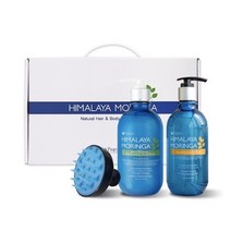 천잠 포고니아 히말라야 모링가 샴푸 500ml+바디워시 500ml+헤어 마사자기 선물세트, 모링가 샴푸 + 바디워시 + 두피 맛사지기