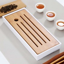 티앤차 네모 다기트레이 차판 28x12cm 다도 찻상, 없음