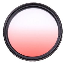 캐논 니콘 소니 카메라용 컬러풀 필터 그라데이션 풍경 49MM - 77MM, Red_52mm