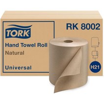 Tork paper 핸드 타월 롤 천연 H21 100 활용 섬유 6롤 x 800ft RK8002, Towel Roll