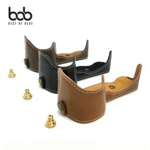 [바보사랑] bob SONY 소니 A6400 호환 카메라 가죽 속사 하프 케이스 ILCE-, 상세 설명 참조, 상세 설명 참조, 옵션/색상:소니A6400/블랙