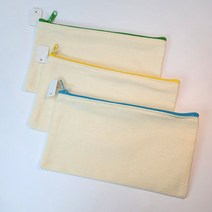 컬러지퍼 캔버스 무지 필통 파우치 에코백