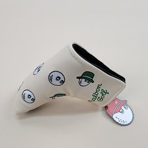 골프 클럽 보호 커버 MALBO 베이지 헤드 캡 드라이버 우드 유틸 일자 반원 퍼터, 베이지 일자 퍼터