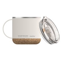 아소부 인피니트 보온보냉 머그컵 490ml 2종 (블랙/화이트), 화이트