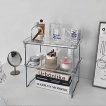 FANSDA 3매입 접이식 책상 정리 화장품 진열대, 3매 접이식아크릴선반