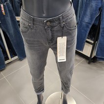 잠뱅이 여성 그레이 오비안밴드 다트포인트 바이오스톤 솔트워싱 보이핏 AN1DBF253