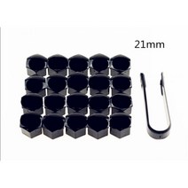 20Pcs 자동차 휠 너트 캡 나사 하우징 장식 17mm 19mm 21mm Opel Astra ggtcjh Corsa Antara Meriva Zafira 휘장, 21mm- 블랙 -20pcs