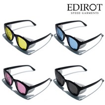 에딜롯 001 바람막이 방풍 윙글라스 전동 자전거 바이크 오토바이 안경 고글 빅 선글라스, 001 st 블랙 / 핑크(와이드)