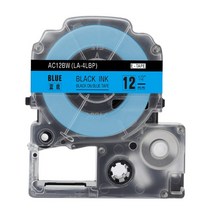 6/9/12mm 라벨 테이프 SS12KW 엡손 Lw400 LK-4WBN 카트리지 레이블 작동 LW-300 500 600P 700 메이커, 05 black on blue_02 9mm